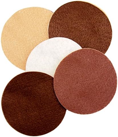 Playfully Ever After Brown, Cocoa, Camel & Cream Craft Felt Circles (5 Inch - 15pc)