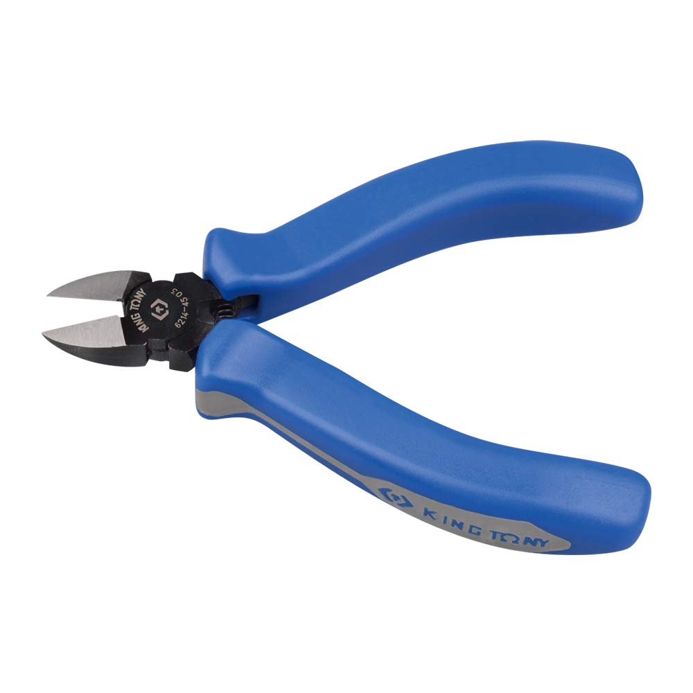KING TONY 6214-45 Alloy Steel Miniature Diagonal Cutting Nipper, 127 mm Length, Pack of 8