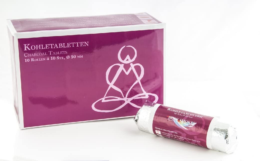 Berk - Inner Worlds 5 cm Pure Resins Charcoal Tablets, Pack of 100