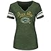 Ladies Green Bay Packers Green Game Tradition Notch Neck Tee Shirt