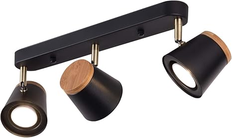 Tehenoo Adjustable Track Lighting Kit 3 Lights Ceiling Light Gu10