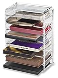byAlegory Acrylic Makeup Palette Organizer With Removeable Dividers Designed To Stand & Lay Flat | 8 Spaces Fits Small To Standard Size Palettes