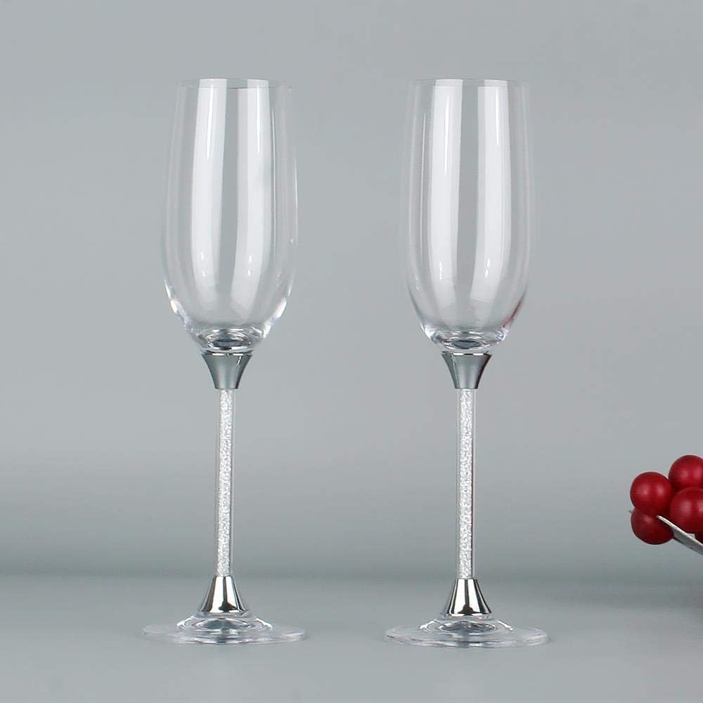decorated bridesmaid wine glasses