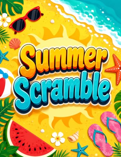 Summer Scramble: Large Print Word Scramble for Adults and Kids