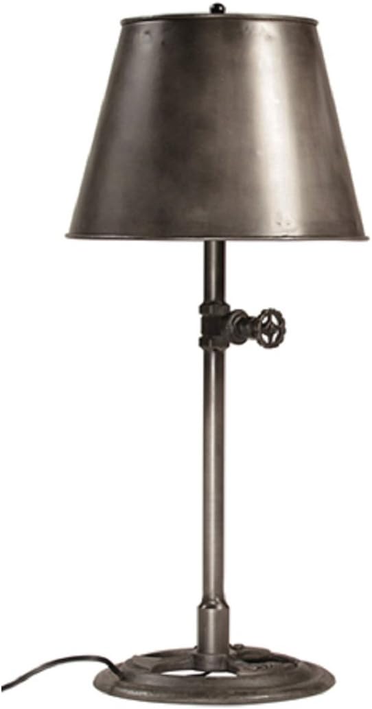Industrial Iron Table Desk Lamp With Cast Iron Base And Iron Handle Detail Fabulous Touch Of Style Wherever It Is Place Great For Your Home Or Office Amazon Com