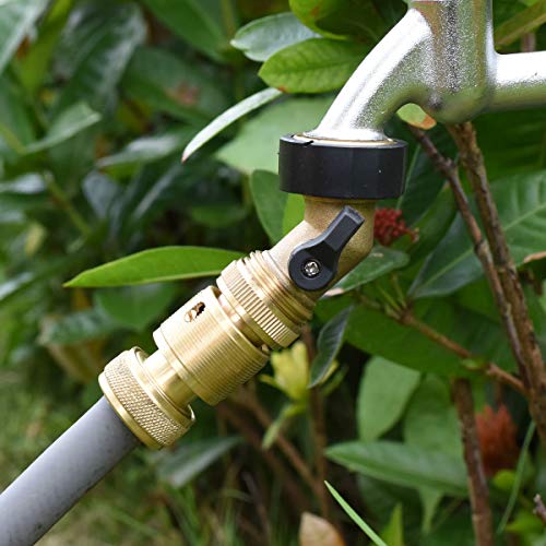 Heavy Duty Brass Hose Shut Off Valve, 45° Gooseneck Hose Connector,Faucet Extender,2 PCs - Thumbnail 3