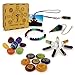 Chakra Stones Set - Crystals and Healing Stones Kit, 5 Ebooks (18 pcs)