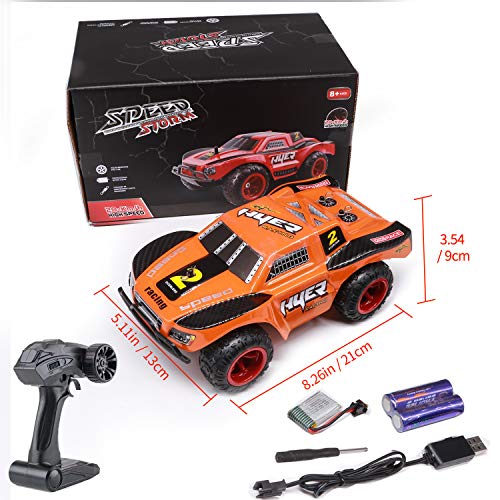 RC Cars for Kids - 2 Rechargeable Batteries 40mins Play Time 2.4 GHZ Remote Control Off Road Monster RC Trucks, Waterproof High Speed 20KM/H 1:22 Scale RC Car | Best Toys Gift for Boys, Girls - Thumbnail 3