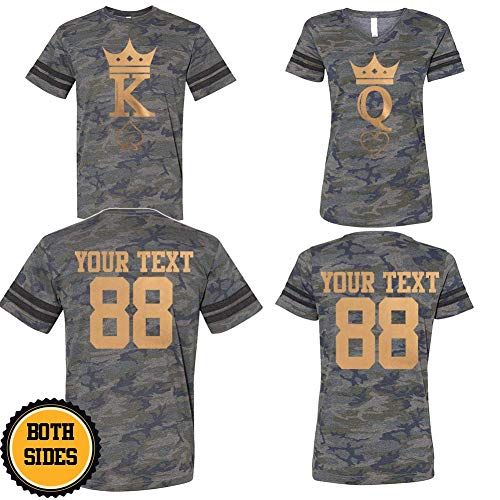 Custom Couple Hoodies, Jerseys, tees, Tanks Customized Names and Numbers for him and her Personalized Matching Couples