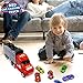 Big Mo's Toys Boys Truck - Transport Carrier Truck with Detachable Cab & Trailer and 6 Cars - Boy Gift Toy
