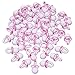 Bememo 12 Pack Candy Bottles and 50 Pack Acrylic Mini Pacifiers for Baby Shower Party Favors Decorations (Pink)