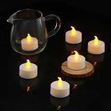 Jialine 12 Pack Flameless LED Tea Lights Warm Flickering Battery Candles view 2