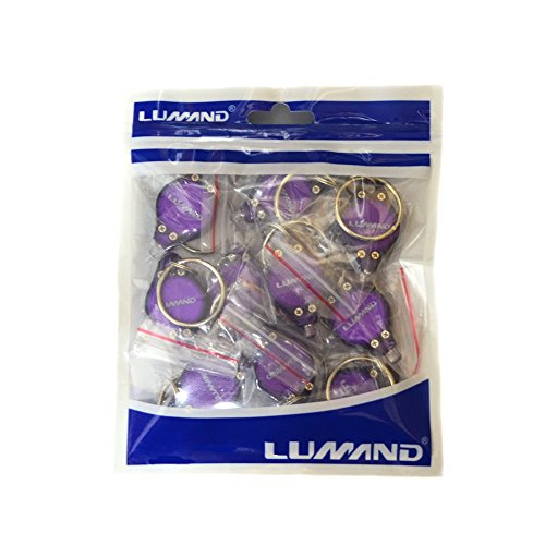 LUMAND 10 Pack Uv Mini LED Flashlight Keychain Torch Light Lamp Id Currency Passports Detector (10Pcs, Purple) - Thumbnail 7