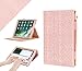 iPad Pro 12.9 (Compatible with 2017 and 2015 Model) Case, WWW [Luxury Laser Flower] Premium PU Leather Case Protective Cover with Auto Wake/Sleep Feature for iPad Pro 12.9 (Both 2017 and 2015) Pink