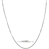 SPETLEK 14K Yellow/White/Rose Gold Box Chain Necklace for Women and Men 14K Solid Gold Necklace with lobster clasp