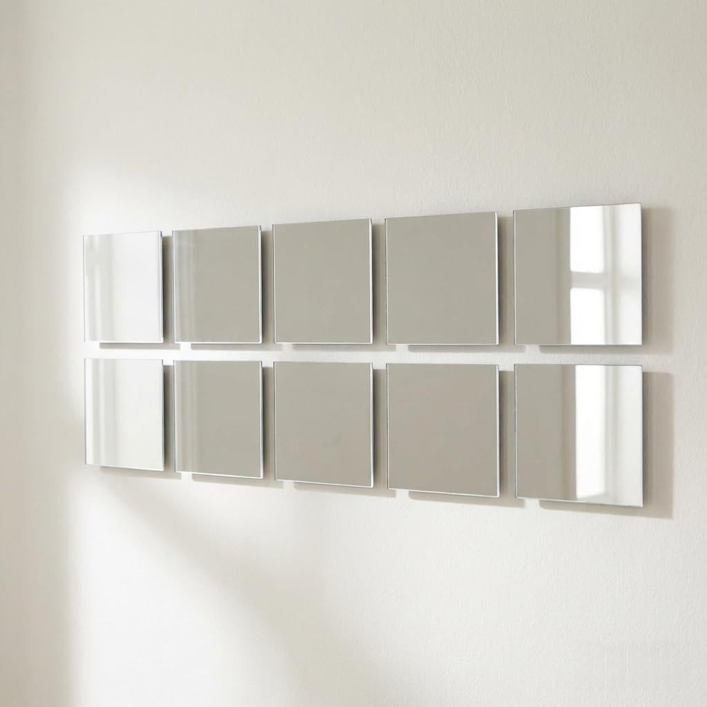 Square Mirrors Pack of 10, 6cm x 6cm