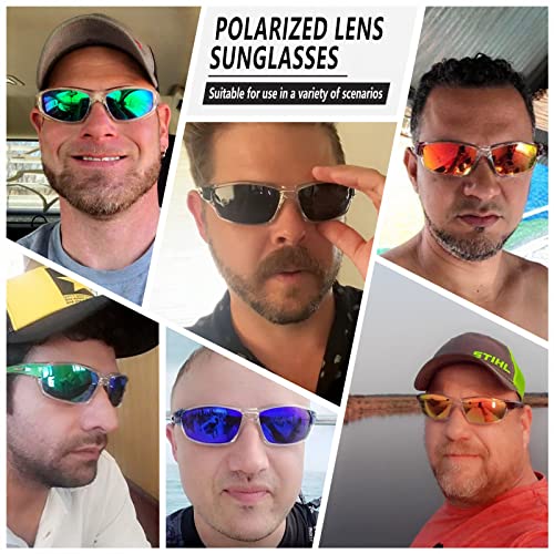 KUGUAOK 2 PACK Polarized Sports Sunglasses for Men UV Protection