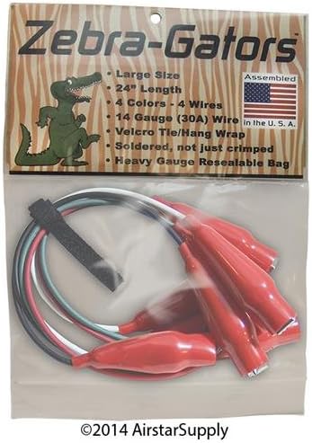 Large Zebra-Gator 4 24in Jmpr Wires 30A