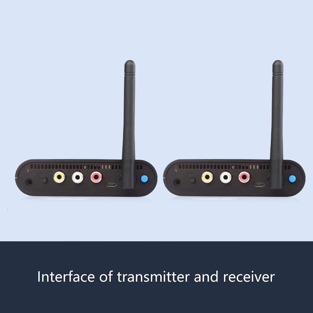 measy AV24 2.4GHz 8 Channel Video & Audio Transmitter & Receiver with IR Remote Extender for Streaming Cable, Satellite, DVD to TV Wirelessly for RCA Cable - Not Compatible with HDMI (AV24)