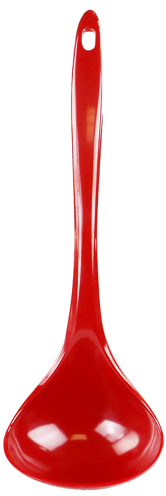Reston Lloyd Melamine Soup Ladle Kitchen Utensil, Premium Quality Utensil with Heat Resistant Ergonomic Handle, Durable BPA-Free Plastic, 10.5 inch Long, One Piece, Red