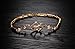 OPK Jewelry18k Gold Plated Elegant Women‘s Link Bracelet Double Heart Gold Bracelet Wedding Gifts