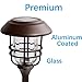 GIGALUMI Super Bright Solar Outdoor Lights 4 Pack, Waterproof Metal Automatic Path Lights with Glass Stainless Steel, Solar Yard Lights Decorative for Path, Garden, Lawn, Patio and Walkway