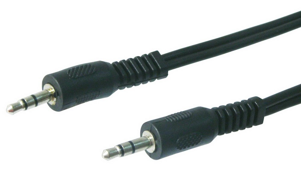 Goobay 27349 AUX audio connector cable; 3.5 mm stereo; flat cable - 3.5 mm male (3-pin stereo) > 3.5 mm male (3-pin stereo)