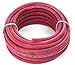 EWCS 1/0 Gauge Premium Extra Flexible Welding Cable 600 Volt - Red - 50 Feet - Made in The USA