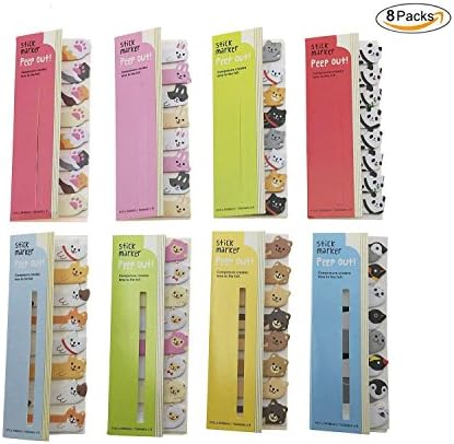 Set of 8 Cute Kawaii Cartoon Animal Panda Bear Dog Rabbit Sheep Cat Penguin Sticker DIY Memo Pad Sticky Notes Notepaper Office School Supplies …