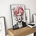 Artliving Floral Frida Kahlo Portrait Giclee Canvas Wall Art for Home Decor Wall Decor Unframed (20X25 cm)