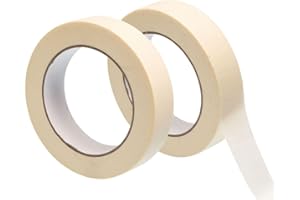 GTSE Masking Tape, 2 Rolls, 1 inch x 55 Yards (164 ft), Multi-Surface Adhesive Painting Tape, Perfect for Painting, Home, Office, School, Art, Crafts, Glass, Vinyl