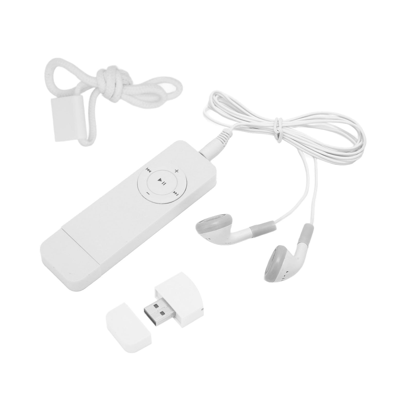 MP3 Player, Lossless Sound Mini Music Player Pocket Walkman for Students Running Travel, Listen To Novels, Support Up to 64GB Memory Card, 180mAh Long Standby(White)