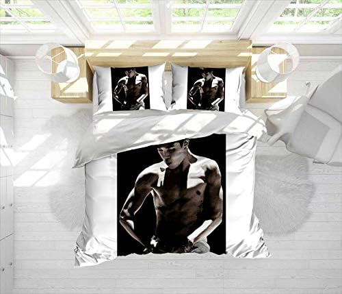 Fonkane BTS - JiminModern 3-Piece Bedding Duvet Cover Set Ultra Soft Easy Care Hypoallergenic Microfiber with Zipper Machine Washable - Twin/XL