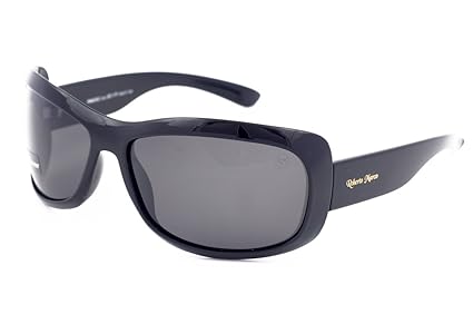 Original Roberto Marco Polarisierte Sonnenbrille für Damen Fahrer, Schwarzer Kunststoffrahmen, Hellgraue Gläser - Blendschutz