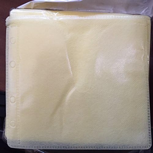 50 Yellow 2-CD DVD BluRay Fabric Lined Wallet Sleeves - Holds 100 Discs total