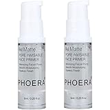 2Pcs PHOERA Pro Makeup Primer, Long Lasting Hydrating Smoothing Isolated Moisturizing Oil Free Effect Make Up Base Matte Face