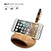 Blue Hole Wood Sound Amplifier, Multi Function Phone Stand for Listening Music and Watching Video, Works as Powerless Speaker with Pen Holder
