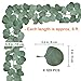 SUPLA 2 Pack Total 12' Long Artificial Silver Dollar Eucalyptus Leaves Garland Holiday Season Floral Greenery Garlands Fake Hanging Eucalyptus Leaf Garland in Grey Green