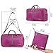 Gonex 60L Packable Travel Duffle Bag Foldable Duffel Bags for Luggage Gym Sports Camping Travelling Cycling Storage Shopping Water & Tear Resistant Rose Red