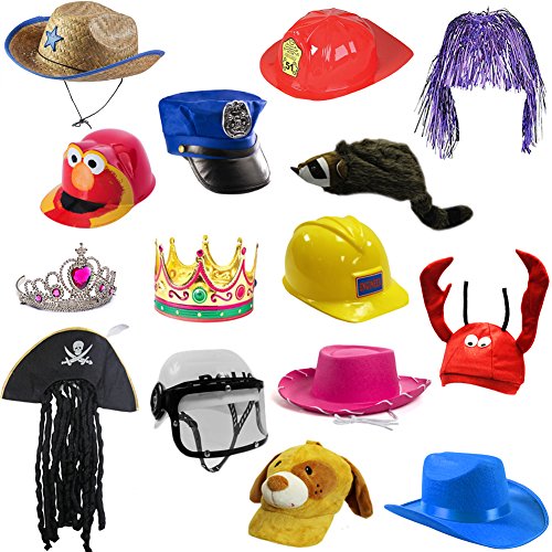 6 Assorted Dress Up Costume & Party Hats by Funny Party Hats (6 Child