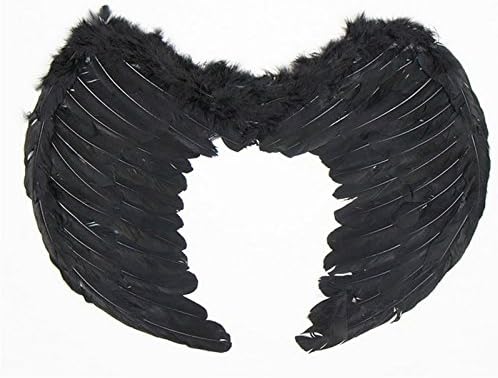W Fashion shop Adult masquerade party supplies black feather angel wings
