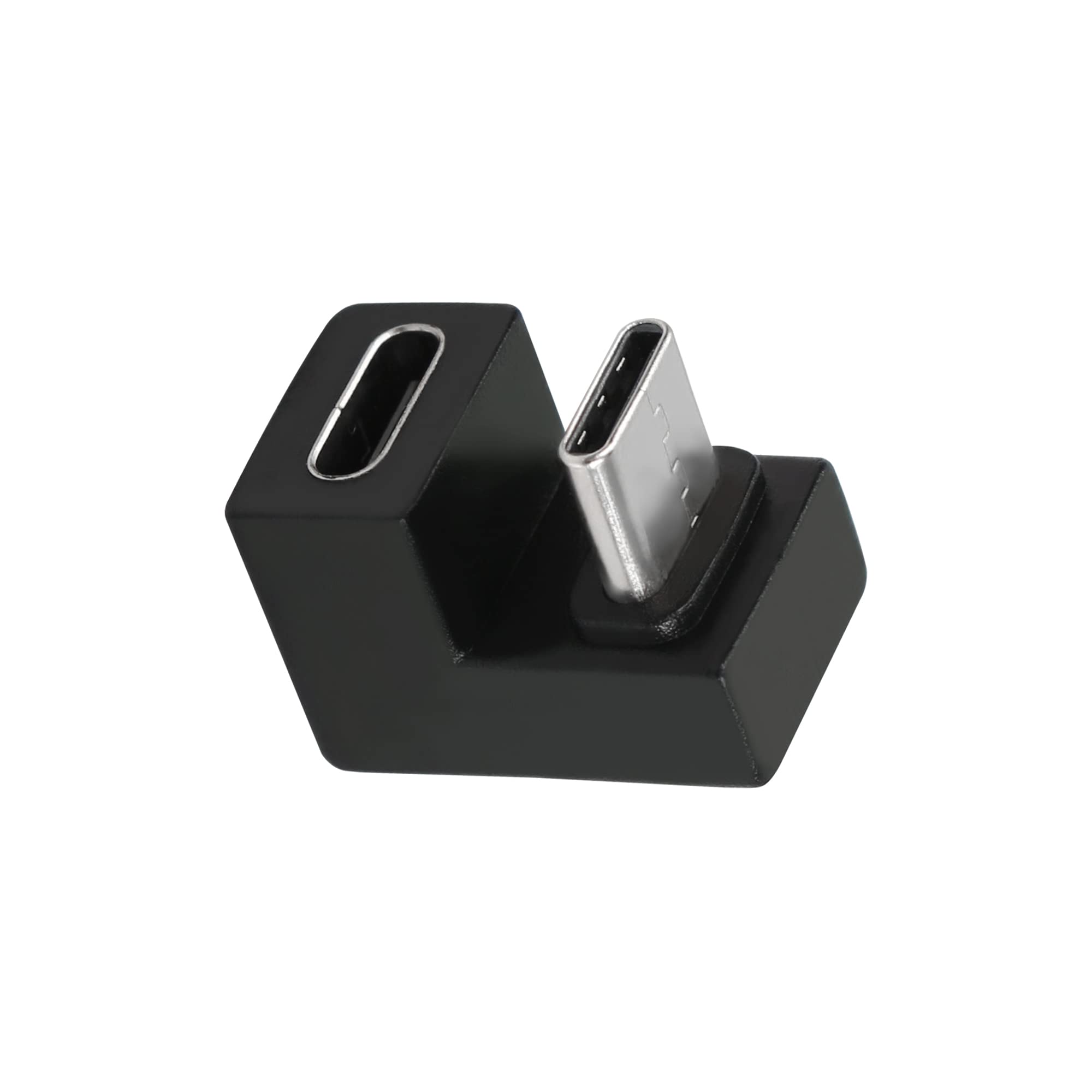 SHANFEILU USB C U-Shape Adapter 180 Degree USB 3.1 Type C Male to Female U-Shape Connector Adapter 4K60Hz 10Gbps for Laptop,Tablet,USB-C Phone