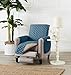 Home Fashion Designs Reversible Recliner Chair Protector. Furniture Protector for Living Room with Secure Straps. Furniture Protectors for Kids, Dogs and Pets. (Recliner, Smoke Blue/Flax)