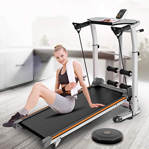 Mini Treadmill Folding Shock Walking Supine Twisting Draw Rope 4in1