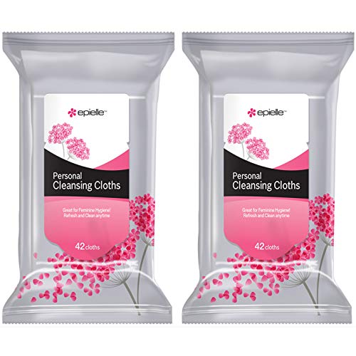 Epielle Feminine Wipes | Personal Cleansing Cloth Intimate Vaginal Wipes for Women | PH Balanced | Gentle and Safe for…