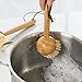 OAKART Huibot Dishwashing Brush Bamboo Handle Soft Bristle for Pot Pan Scrubber