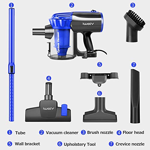 iwoly V600 Vacuum Cleaner Corded Bagless Stick and Handheld Vacuum for