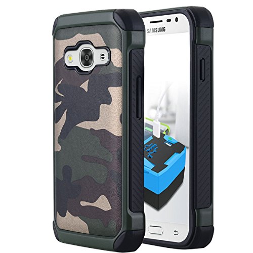 Galaxy j1 mini prime case, lontect [camo series] hybrid…