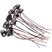 10 Pack 9V Battery Clip Connector, T Type Faux Leather Long Cable Housing Connection primary