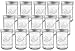 Tebery 15 Pack Clear Mason Jars 8 Oz, Regular Mouth Mason Jars Canning Glass Jars With Airtight lids and Bands